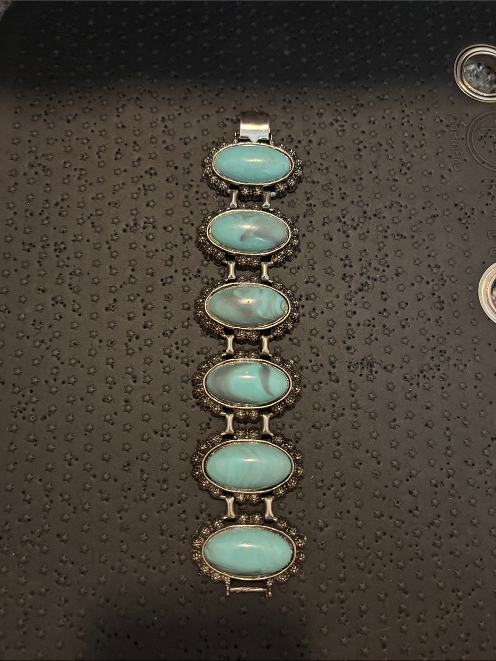 Turquoise Oval Stone Link Bracelet - Women Jewelry